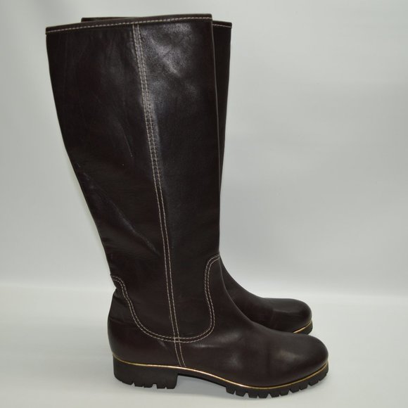 Sergio Rossi Shoes - Sergio Rossi Designer Brown Leather Boots